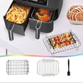 thumbnail image 3 of Chmadoxn Air Fryer Accessories, Cooking Grate and Steaming Rack, Air Fryer Layer Rack, Multi-Purpose Air Fryer Accessories, Stainless Steel Airfryer Grill Pan, 3 of 9