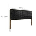 thumbnail image 2 of Pemberly Row Weave Vegan Leather King Headboard in Walnut Black, 2 of 8