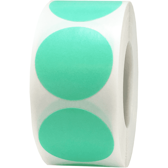 Color Coding Labels Wintergreen Round Circle Dots 1 Inch 500 Total Adhesive Stickers