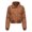 Orange Yellow XXL, variant on Women's Short Thicken Jacket Zip Up Solid Warm Coat for Autumn Winter Lightweight High Collar Padded Coat for Daily Wear Work
