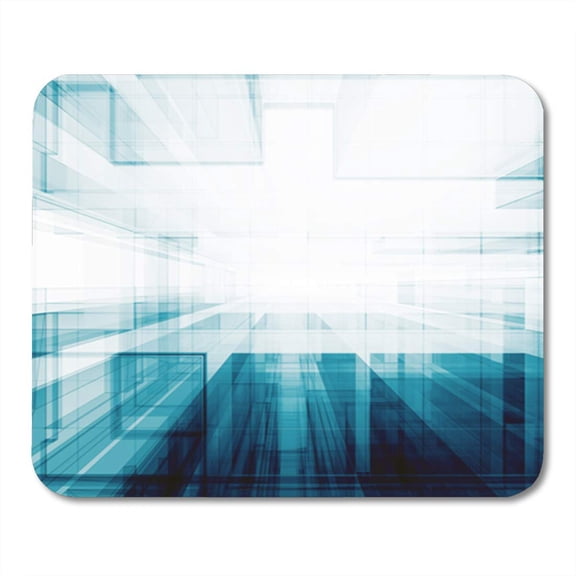 SIDONKU Blueprint Abstract Architecture 3D Rendering Blur Box Building Colors Mousepad Mouse Pad Mouse Mat 9x10 inch