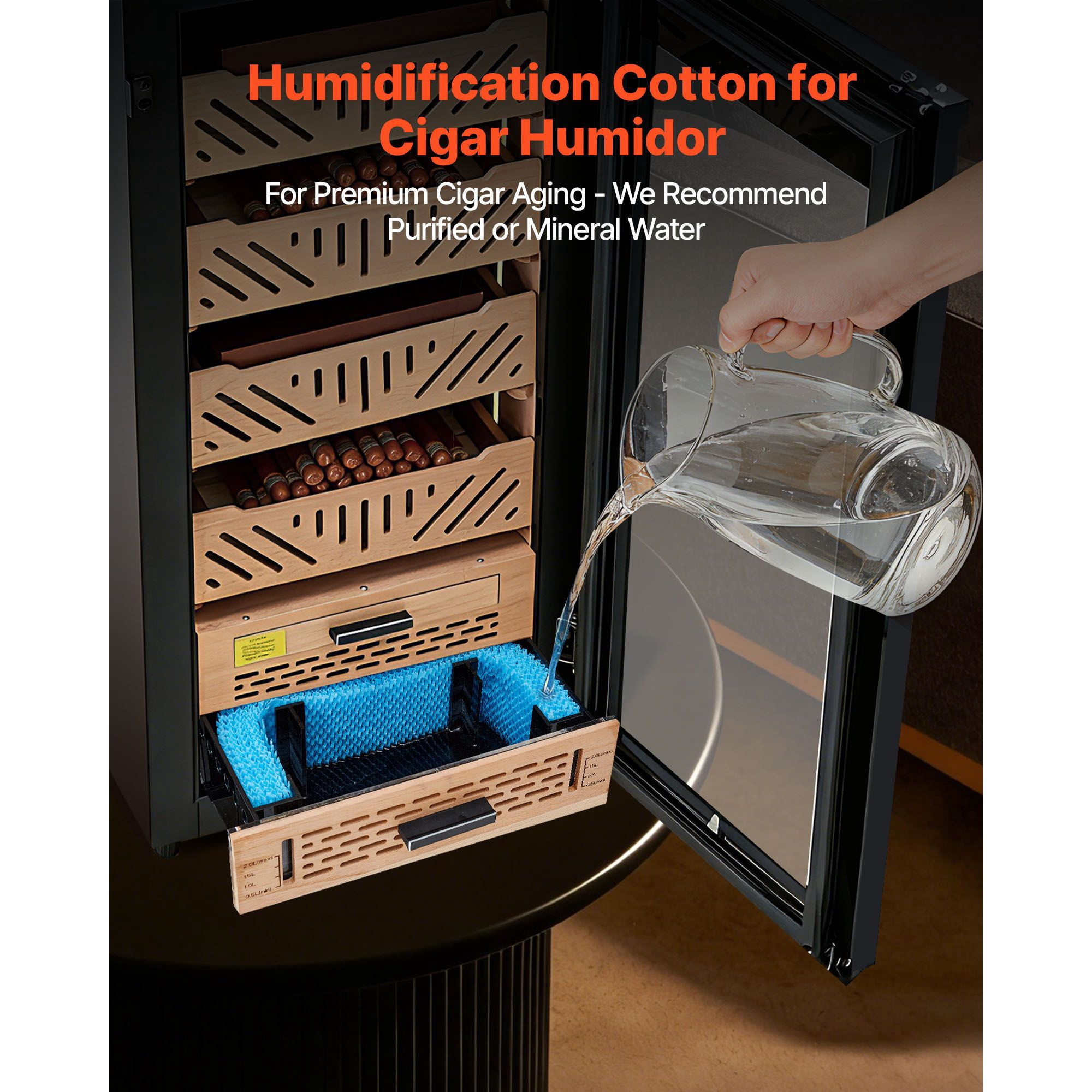 Replacement Humidifier Filter for YC-88 Cigar Humidor,3D Honeycomb Pad for Optimal Cigar Flavor Preservation,Custom Fit