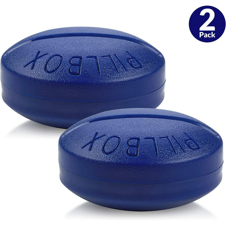 MEDca Small Pill Boxes, Pack of 2, Mini Compact Round Portable 4