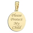 thumbnail image 7 of Guardian Angel "Protect My Child" Double Sided Medal  - 1/2 Inch X 3/4 Inch -Solid 14K White Gold, 7 of 7