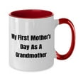 thumbnail image 2 of Unique Idea Grandmother Two Tone 11oz Mug, My First Mother's Day As A Grandmother, Gag for Grandmother, Mother's Day, 2 of 2