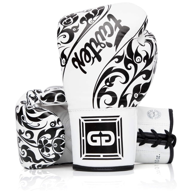 Guantes de kickboxing Fairtex Glory Limited Edition blancos 283 g