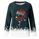 thumbnail image 4 of Gibobby Sudaderas para mujer navidad Sudadera con estampado navideño para mujer, sombrero de cristal, sudadera de manga larga, blusa informal, de temperamento(Marina,CH), 4 of 5
