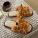 thumbnail image 4 of Pantuflas de algodón con diseño de jirafa, para invierno, para interior y exterior, para mujer, tallas 38-39, 4 of 5
