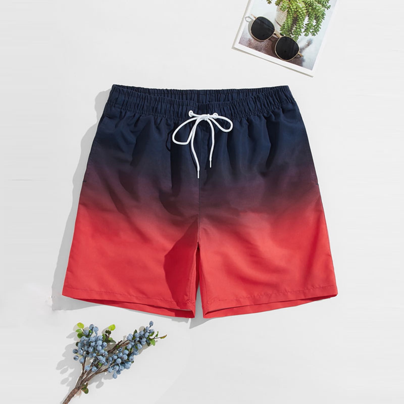 Giftesty Men Swimwear Clearance,Gradient Swimming Trunks Men's Adult