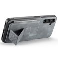 thumbnail image 4 of FeiKong Funda para Samsung Galaxy A15 5G con revestimiento de cuero antiarañazos y bloqueo RFID de TPU - Gris, 4 of 5