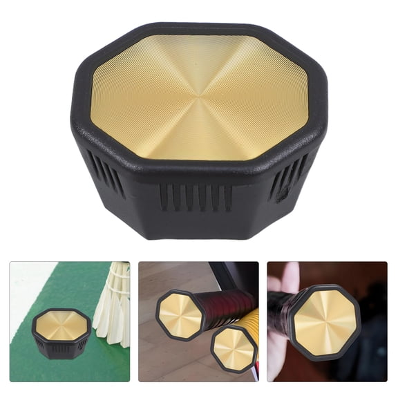 ELAYARD Plastic Racket Handle Cover Golden for Badminton Matches 1Set