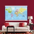 thumbnail image 2 of WCIC 150*100cm Large World Map French Series Poster Canvas Laminated Print Paint Art Wall Hanging Decoration, 2 of 6