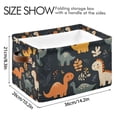 thumbnail image 4 of Yayeee Canvas Storage Basket with Handles for Shelves Fabric Bins Closet Organizer, Cartoon Dinosaur, 4 of 8