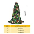 thumbnail image 2 of Honeii Cute Hedgehogs Cactus Blue Print Poncho Cape, Cloak Coat, Snuggly Hooded Wearable Blanket, Hooded Cape For Teenagers,Halloween Costumes-Small, 2 of 7