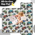 thumbnail image 4 of Monster Cartoon Truck Gray Pattern Teens Toddler Nap Mat with Pillow, Sleeping Mat Bag for Preschool Daycare 50"x20", 4 of 6
