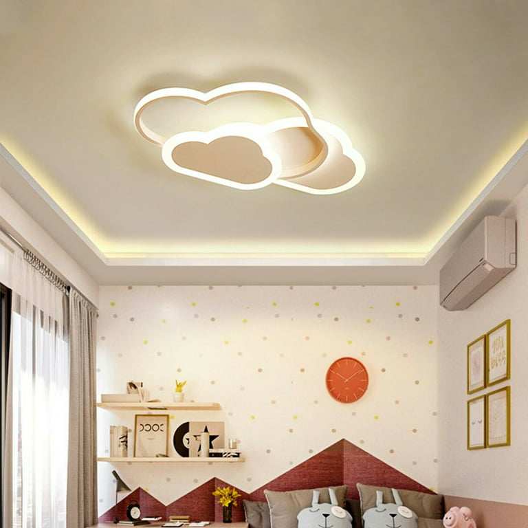 Modern Cloud Shape Ceiling Light Fixture Children's Room Kid Bedroom  Pendant Lamp White 