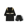 thumbnail image 4 of Fldy Tenues de Boxe pour Garçons, Ensemble Robe à Capuche en Satin Métallique et Shorts, Robe de Fête Déguisement B1 8, 4 of 5