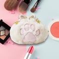 thumbnail image 5 of Bolso de cosméticos con forma de pata de gato, bonita Bolso de almacenamiento de felpa con cordón para regalo de cumpleaños (blanco), 5 of 5