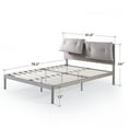 Zinus 34” Avery Metal Platform Bed with Reclining Headboard, Queen