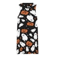 thumbnail image 3 of Black Halloween background with pumpkin Spring Summer Dresses for Women Fashion T-shirt Dress Casual Sleeveless Loose Sundress with Pockets, 3 of 5