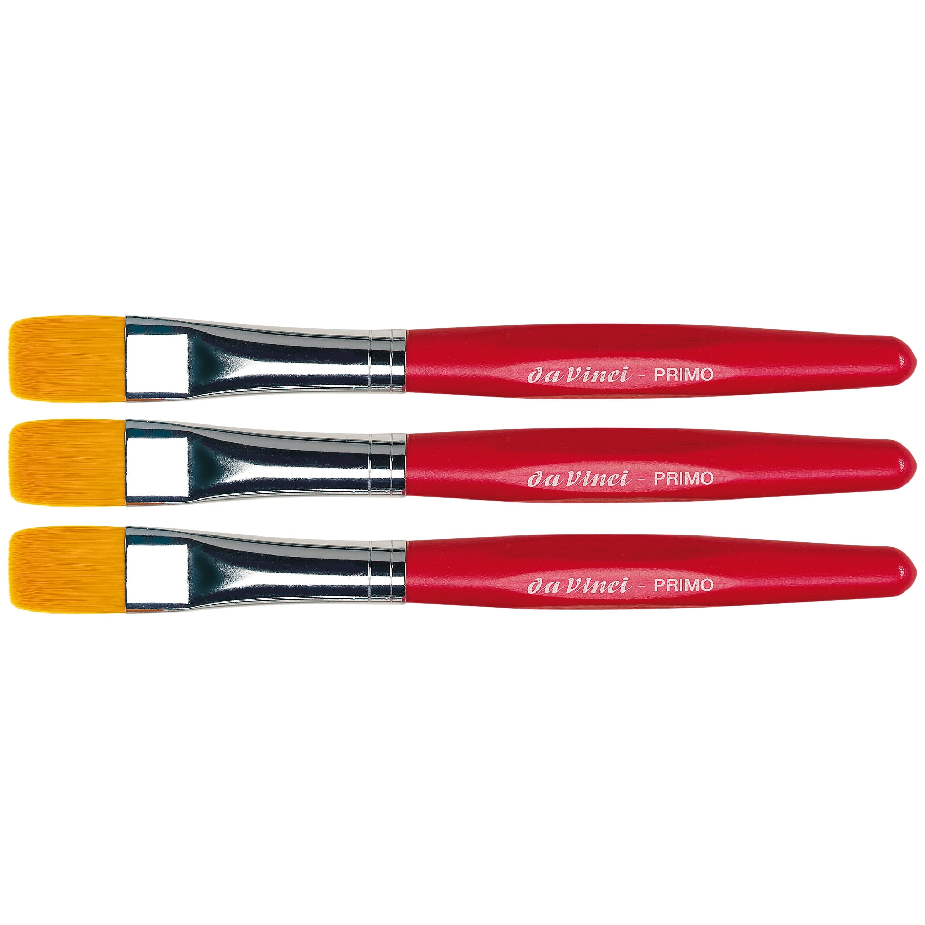 da Vinci PRIMO Preschool Brush, Synthetic, Tempera, Flat, Series 354R, Size 12, Pack of 3