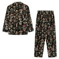 thumbnail image 3 of DISNIMO Mushroom Print Women Pajama Sets Long Sleeve Sleepwear with Long Pants 2 Piece Lounge Set with Pockets Button Down Nightwear Loungewear, XS, 3 of 7
