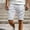 White, variant on EQWLJWE Men's Summer Ripped Distressed Slim Fit Knee Length Washed Denim Jeans Shorts