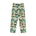 thumbnail image 6 of Uemuo Colorful Hawaii Palms Pattern Men's Wide Leg Palazzo Lounge Pants with Pockets Light Weight Loose Comfy Casual Pajama Pants-Medium, 6 of 9