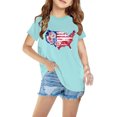 thumbnail image 2 of Jinhomg Toddler Boys Girls 4th of July T-shirts Kids American Flag Graphic Tees Soft Cotton Short Sleeve Crewneck Tee Tops Blue 4 Years, 2 of 6