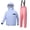 Purple, variant on Boys and Girls Children's Ski Suits Girls Outdoor Thick Windproof Boys Baby Big Children Ski Clothes Colorblock Snow Pants and Jacket Snowsuit Ski Suit(130,Purple)