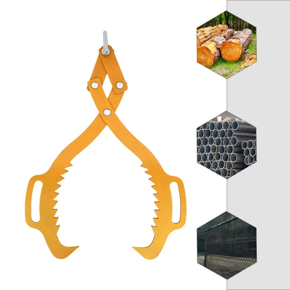 1000kg/2200lbs Claw Hook, 25" Log Lifting Tongs, Heavy Duty Grapple Timber Claw