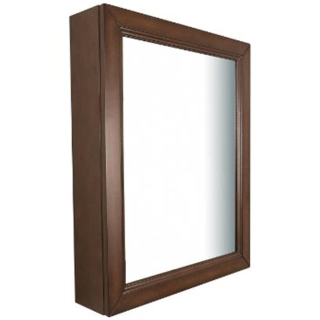 Bellaterra Home 7611-MC-SW Mirror Cabinet- Sable Walnut - 24 in.