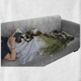 thumbnail image 6 of Architecture Soft Flannel Fleece Throw Blanket, Sculptured Greenery on the Grounds of Achillion Palace Corfu Island, Cozy Plush for Indoor and Outdoor Use, 50" x 60", Green Beige, by Ambesonne, 6 of 6