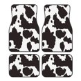 thumbnail image 1 of Fotbe Cow Skin 2 Juego de 4 Tapetes para Auto con Estampado – Alfombrillas de Goma Reforzada, Diseño Antideslizante, Protección para Todo el Año – Vehículos, Autos, Camionetas y SUVs, 1 of 7
