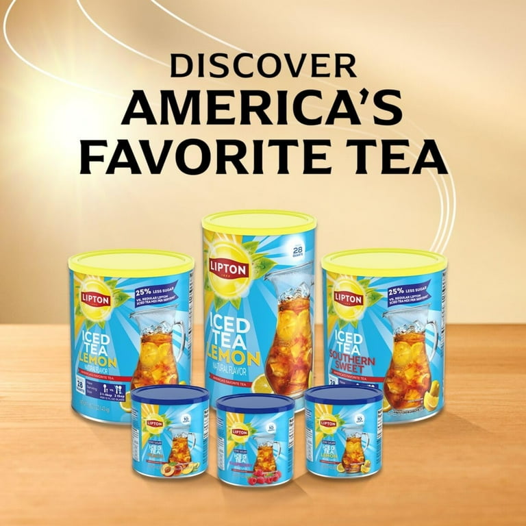 Lipton Lemon Iced Tea Mix Variety Pack – Zero Sugar & Reduced