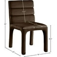 thumbnail image 5 of Pemberly Row Modern / Contemporary Brown Velvet Dining Chair, 5 of 33