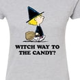thumbnail image 3 of Peanuts - Witch Way To The Candy - Juniors Fitted Graphic T-Shirt, 3 of 6