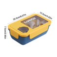 thumbnail image 1 of Kids Lunch Container Microwave Safe Fruit Lunch Box For Adult Seasoning Space Design Snack Container Box With Lid And Cutlery Blue, 1 of 6