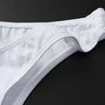 thumbnail image 4 of Ankola Men Low Waist U-Pouch Thong Underwear Solid Soft Breathable Slim G-String Briefs, 4 of 5