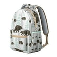 thumbnail image 2 of Bear Embroidered Backpack - Durable & Fashionable Backpack for Teens & Adults, Water-Resistant, Laptop-Friendly, Multiple Pockets, Ideal for School & Travel, 2 of 6