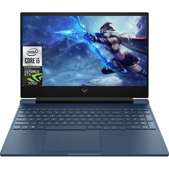 HP - Victus 15.6" Full HD 144Hz Gaming Ordinateur Portable - Intel Core i5-13420H - Mémoire de 8 Go - NVIDIA GeForce RTX 3050-512GB SSD - Performance Blue