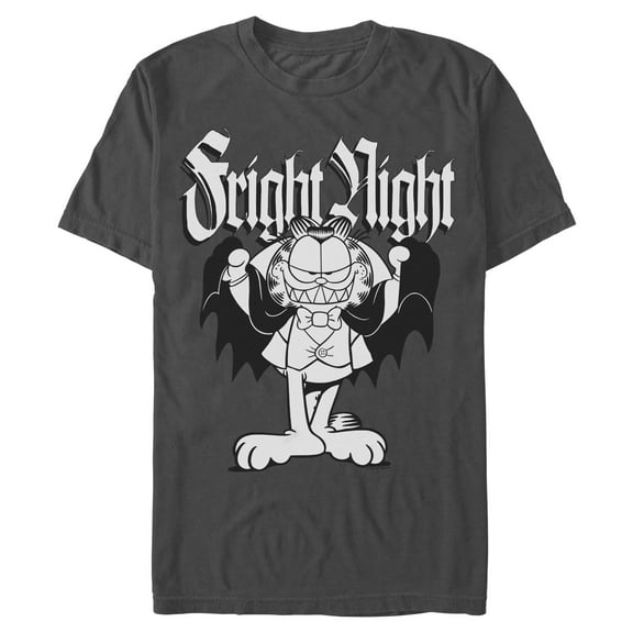 Mens Garfield Dracula Cat Fright Night Cape T Shirt
