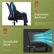 BestOffice Ergonomic Office Chair, Lumbar Support, Adjustable Height with Armrests for Adults(Black)