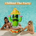 thumbnail image 6 of JOYIN 36" Inflatable Cactus Cooler with Sombrero Hat for Fiesta Pool Party Decoration, 6 of 7