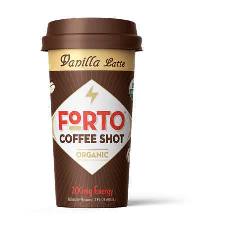 FORTO Coffee Shots - 200mg Caffeine, Vanilla Latte, Ready-to-Drink on the go, Cold Brew Coffee Shot - Fast Coffee Energy Boost, 6