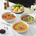 thumbnail image 6 of 10" Large Pasta Bowls, 56 OZ White Salad Bowls Soup Bowls, Porcelain Serving Bowls Set of 4, Large Kitchen Bowl Plates Pasta Plates, Microwave & Dishwasher Safe, Series REGULAR, 6 of 8