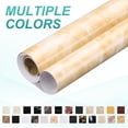 thumbnail image 3 of Uxcell Wood Grain Wallpaper Border 5" x 16.4ft Textured Frame Sticker, Yellow Jade, 3 of 7