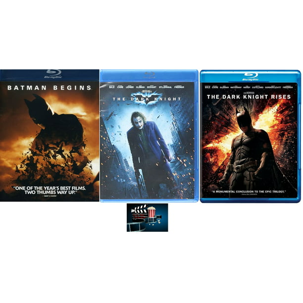 The Dark Knight Trilogy Christopher Nolan Batman Begins The Dark Knight The  Dark Knight Rises 3 Blu Ray Set Includes Movie Take Glossy Print Art Card -  