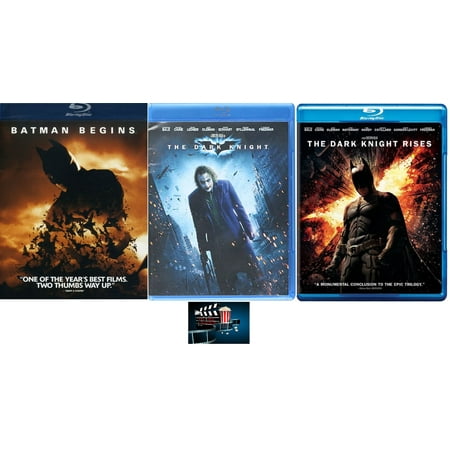 The Dark Knight Trilogy Christopher Nolan Batman Begins The Dark Knight The Dark Knight Rises 3 Blu Ray Set Includes Movie Take Glossy Print Art Card