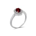 thumbnail image 3 of JewelersClub Garnet Ring Birthstone Jewelry – 1.00 Carat Garnet 0.925 Sterling Silver Ring Jewelry with White Diamond Accent – Gemstone Rings with Hypoallergenic 0.925 Sterling Silver Band, 3 of 4